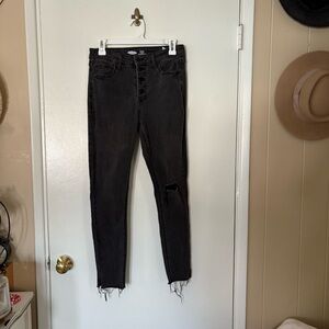Old Navy Black Distressed Women's Jeans